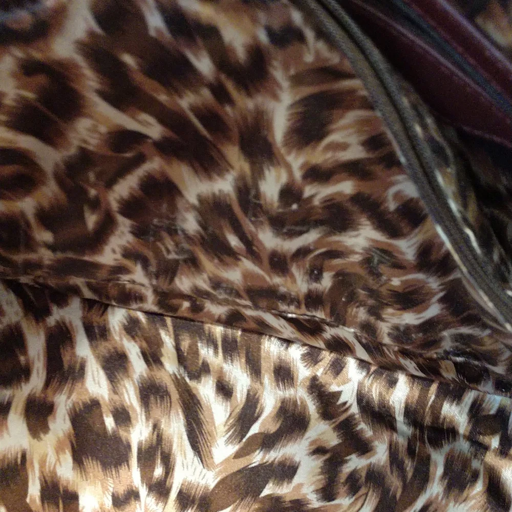 Women’s Red Handbag Leopard Interior Chain‎ Buckles Zipper Handbag Stands Tote